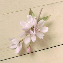 布の花　桜のひと枝コサージュ　2018 3枚目の画像