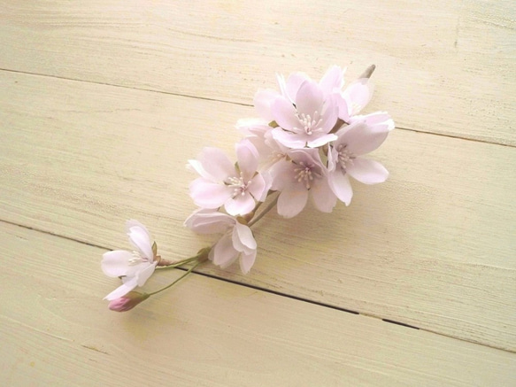 布の花　枝桜のコサージュ  2018 4枚目の画像