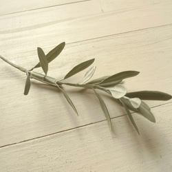 布の葉　オリーブの枝コサージュB 3枚目の画像