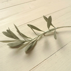 布の葉　オリーブの枝コサージュB 4枚目の画像