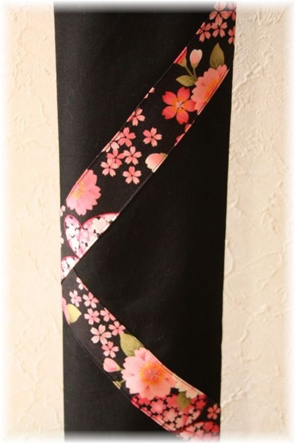 剣道 竹刀袋 桜花 ネーム刺繍、梵字刺繍オプション可能。受注生産です。 3枚目の画像