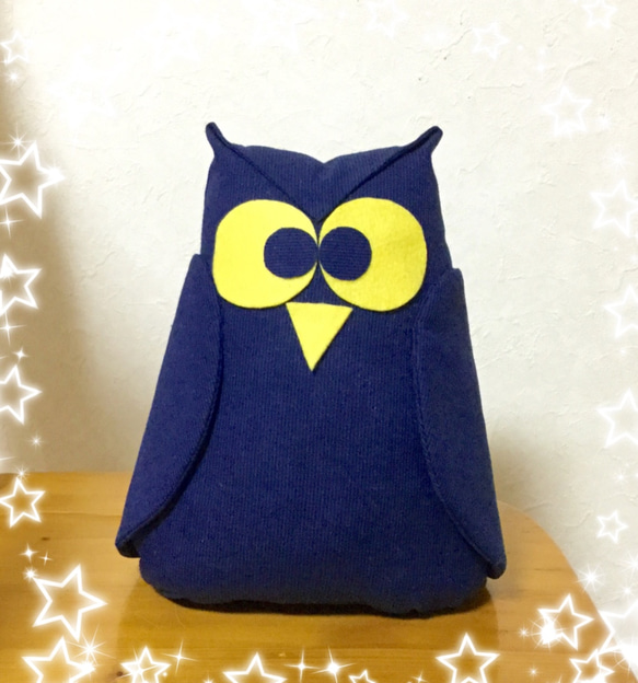 ふくろう ミミズク縫いぐるみキット 作り方説明書付き 完成品では