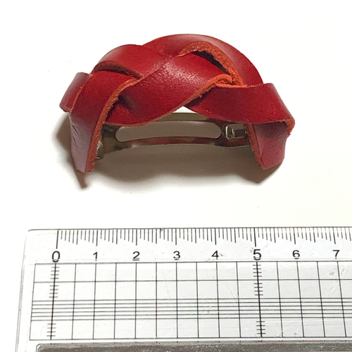 レザー三つ編みバレッタ U型 バレッタ Kokopelli craft 通販 12707341