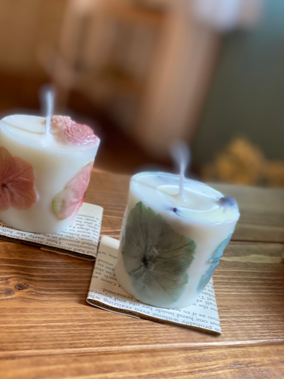 ＊ new"soy aromacandle ”lavender”＆"chamomile"セットＢ-ｔｙｐｅ 2枚目の画像