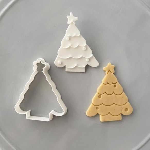 【クリスマス】ツリー　クッキー型（スタンプ付き） 2枚目の画像