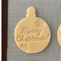 【クリスマス】オーナメント　ボール型　クッキー型（フレーム+選べるスタンプ付き） 6枚目の画像
