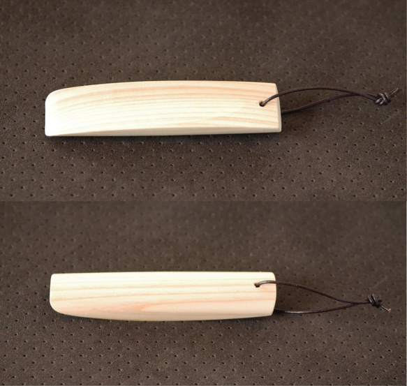 国産材の端材で作った　POKET SHOEHORN　桧 3枚目の画像