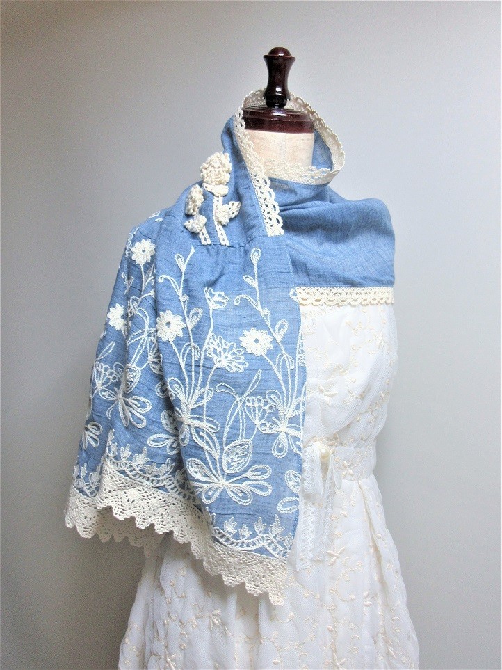 刺繍ストール　BL