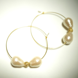 k14gdf *cottonpearl ribbon pierce* 1枚目の画像