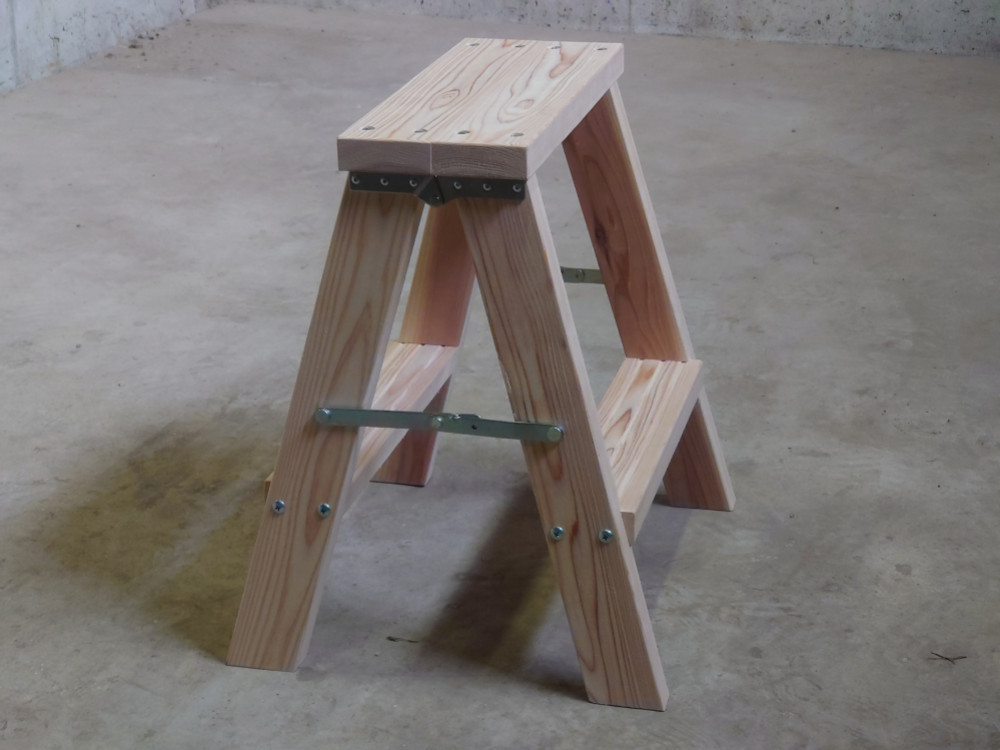 木製　ステップラダー　ステップスツール　脚立　折りたたみ　※小サイズ