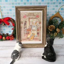 クリスマスの情景〈猫天使・サンタパパ・グランマのシュトーレン〉　ポストカード３枚セット 5枚目の画像
