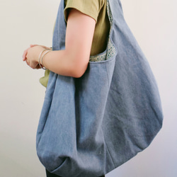 100% handmade: Denim hobo bag 牛仔流浪包 第1張的照片