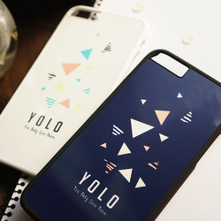 YOLO人生一度きり！散りばめ三角 各機種ケース対応<スマホケース/iphoneケース/アイフォンケース/iPad> 3枚目の画像