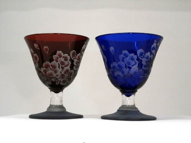 桜・食前酒グラスペア