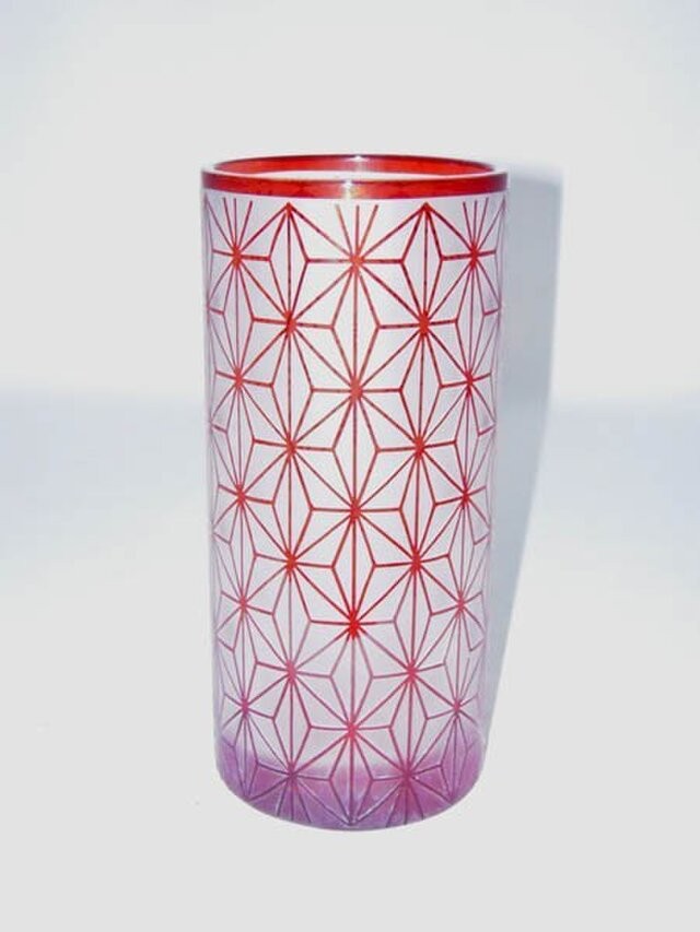 麻の葉紋様花器