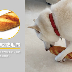 LINGO 絨毛仿真法國麵包 寵物玩具 第5張的照片