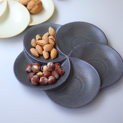 粉引マットグレー5つ仕切りプレート 1枚目の画像