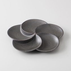 粉引マットグレー5つ仕切りプレート 3枚目の画像