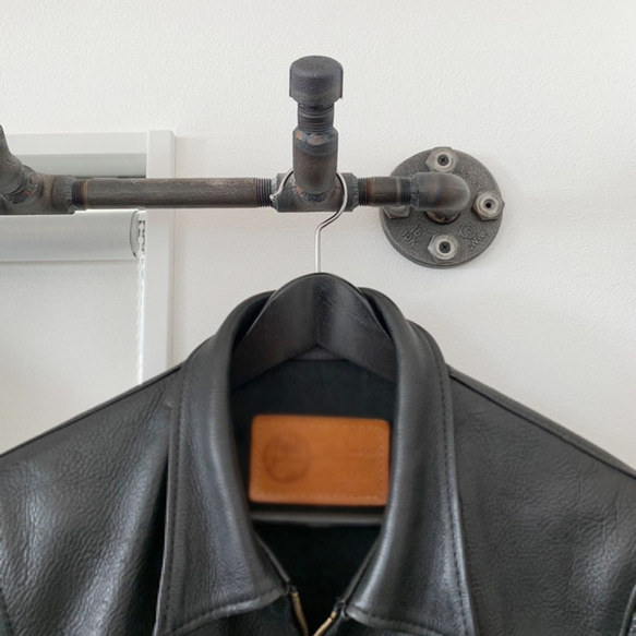 インダストリアルパイプハンガー(壁掛け型)　｜アイアン｜インダストリアル｜男前 