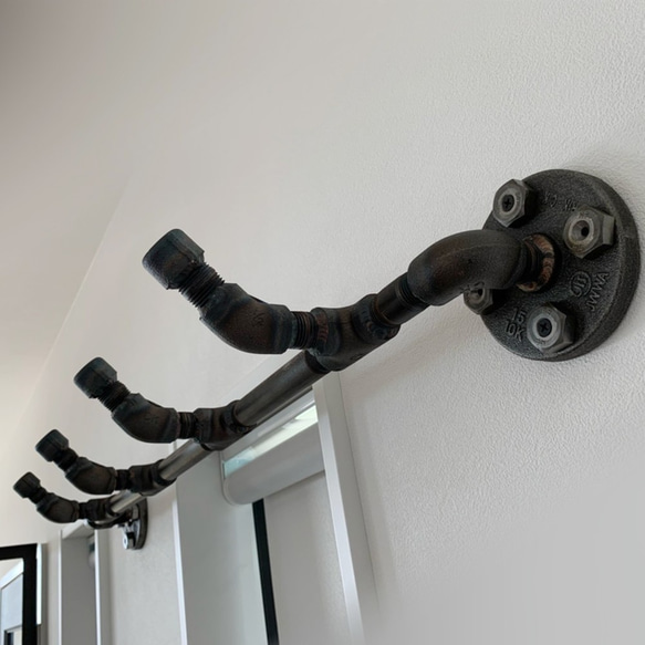 インダストリアルパイプハンガー(壁掛け型)　｜アイアン｜インダストリアル｜男前 