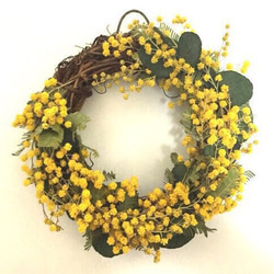 mimosa mini wreath(10cm) 1枚目の画像