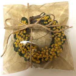 mimosa mini wreath(10cm) 2枚目の画像