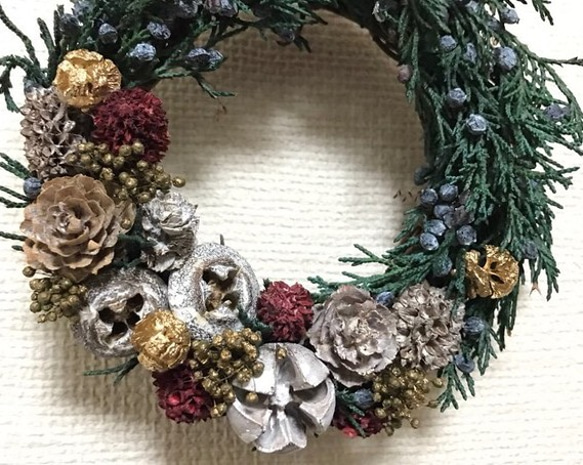 Winter snow mini wreath 2枚目の画像