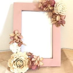 pink rose photo frame 2枚目の画像