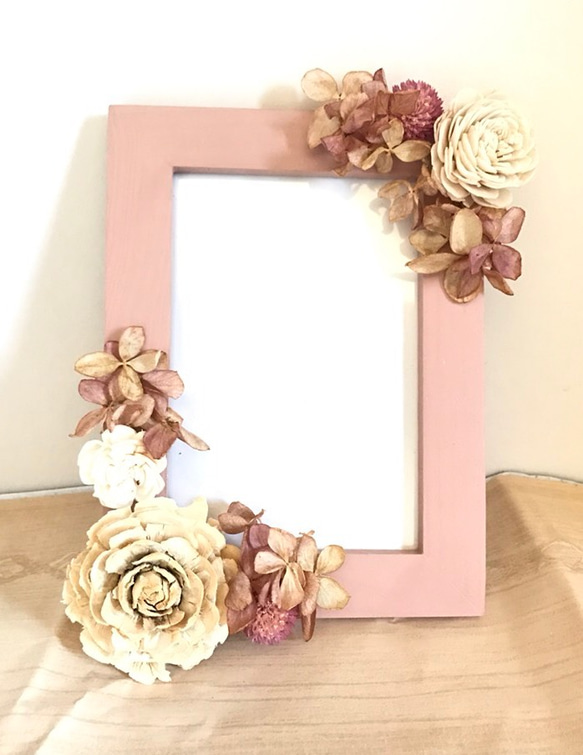 pink rose photo frame 2枚目の画像