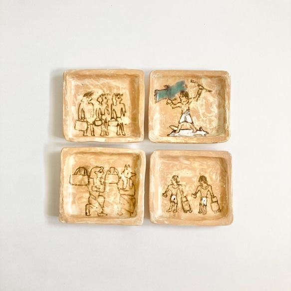 エジプトの壁画豆皿(Happy Journey) 薬味皿・豆皿 tamamisuzuki 通販