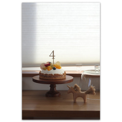 ケーキトッパー 数字 （小）２本 １歳 から 10歳 タイプA 木製 誕生日 バースデー 4枚目の画像