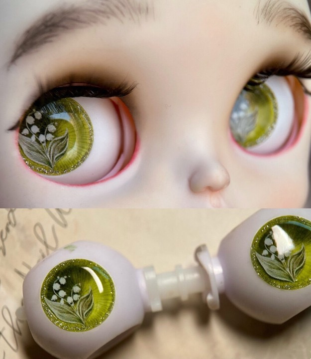 グラスアイ ブライス粘土アイチップ 14mm ドールアイ Blythe 樹脂