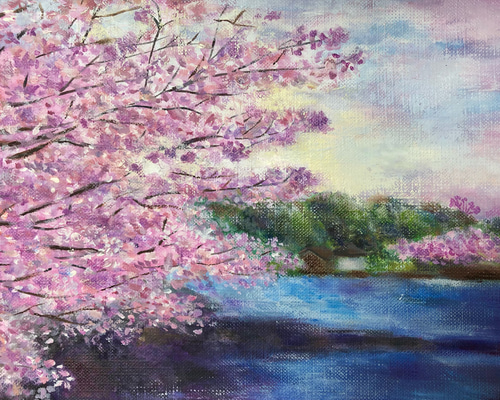 水辺の桜 絵画 Sonako 通販 12720256｜Creema(クリーマ)