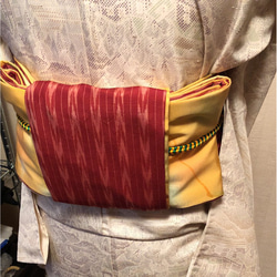 半衿 半幅帯セット 着物リメイク(正絹×正絹) 1枚目の画像
