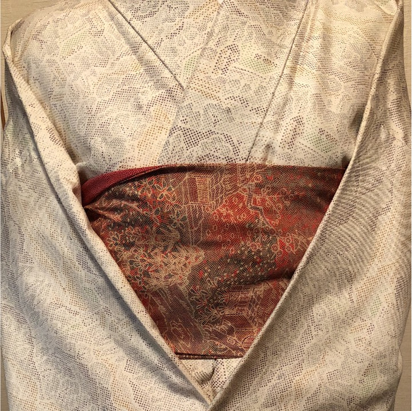 兵児帯 着物リメイク（染大島＋鮫小紋＋絞り） 3枚目の画像