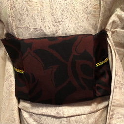 半幅帯 着物リメイク(正絹 紬) 1枚目の画像