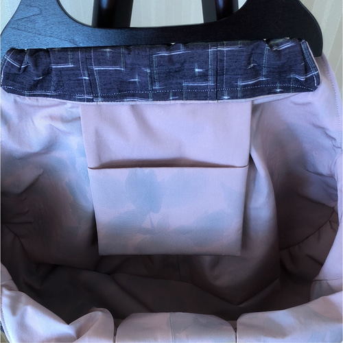 木製持ち手のハンドメイドグラニーバッグ | きもののいろいろ