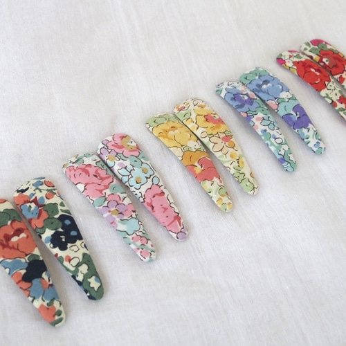 リバティぱっちん留め（4cm/5cm）/ Claire-Aude 2個セット  