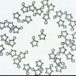 アンティークシルバー星チャーム 2枚目の画像