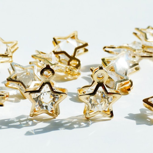 ☆星のクリスタルチャーム☆ チャーム Handmade parts工房 通販