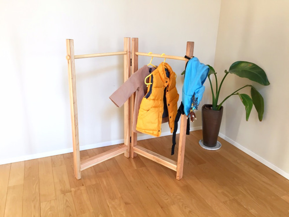 KIRITSU オーク無垢材　折りたたみハンガーラック ONE-OK 新品 楽天市場】木製ハンガーラック 折りたたみ ハンガーラック 幅