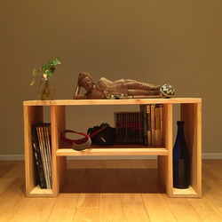 桧のシンプル本棚 / テレビ台 / 机 / ベンチ 棚・シェルフ・ラック