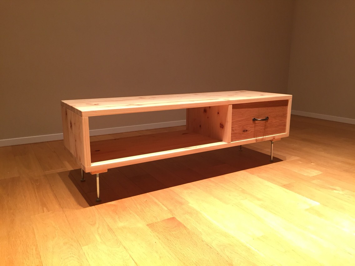 桧×楢(オーク)　TVボード（テレビ台）/サイドテーブル/ローテーブル