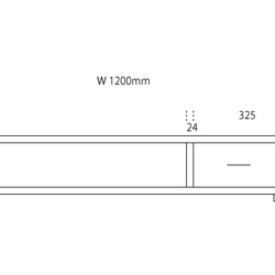杉×楢（オーク）無垢　W１２００TV台　/　TVボード 4枚目の画像