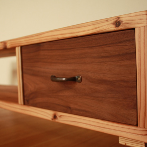 杉×ウォルナット無垢 W1200 テレビ台 / TVボード テレビ台・テレビ