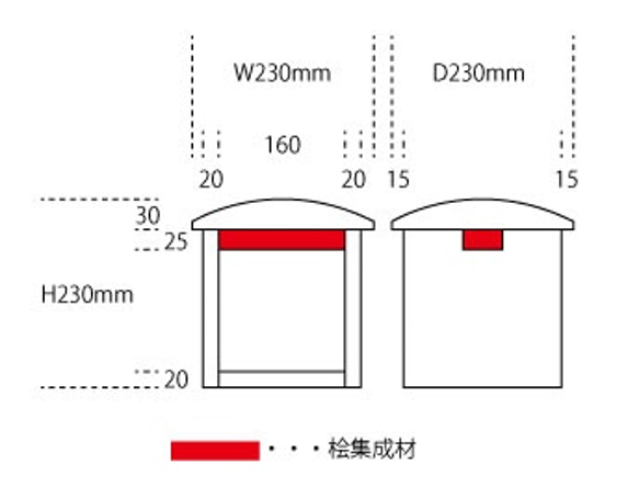 帆布生地＋銘木　ミニスツール　/　キッズチェア　　オーク無垢タイプ 5枚目の画像