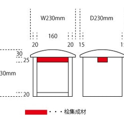 帆布生地＋銘木　ミニスツール　/　キッズチェア　　ウォルナット無垢タイプ 5枚目の画像