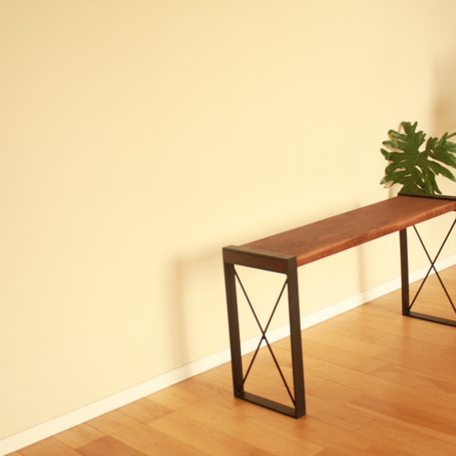 腰掛け荷物置きベンチ ｜ 玄関ベンチ ｜ スマートベンチ【ウォルナット