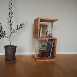 アンティーク 本棚 書棚 スギ 無垢材 収納棚 古家具 無塗装 木味