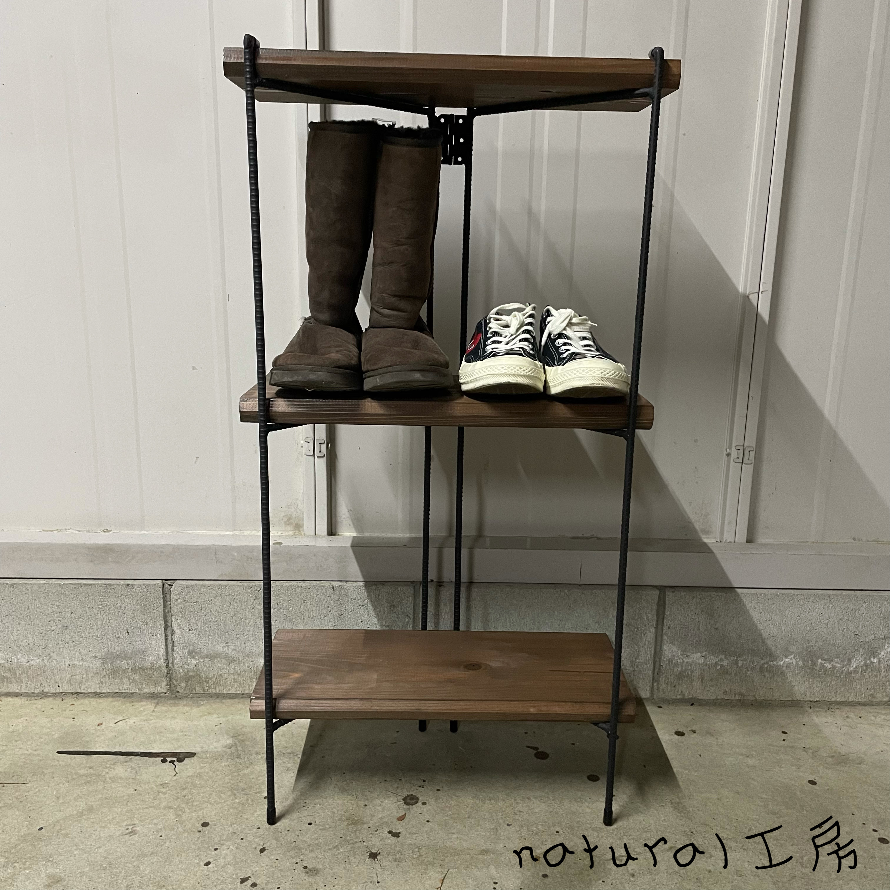 手作りアイアン家具 折り畳みラック アンティーク 西海岸
